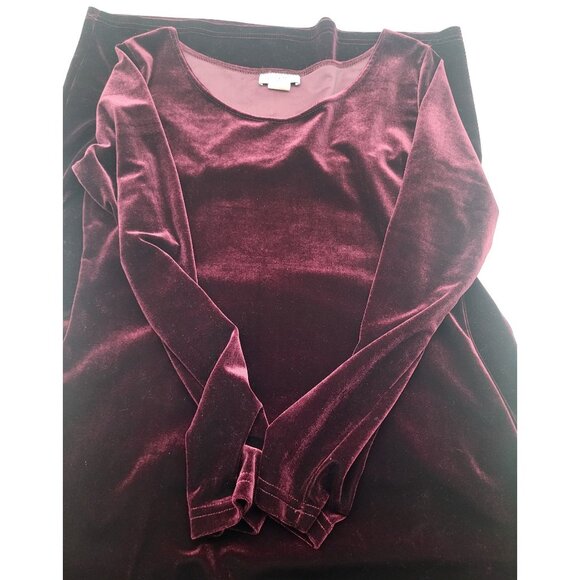 Lapis Dresses & Skirts - VTG LAPIS Womens Whimsigoth Velvet Maxi Dress SZ M Burgundy Grunge Witchy